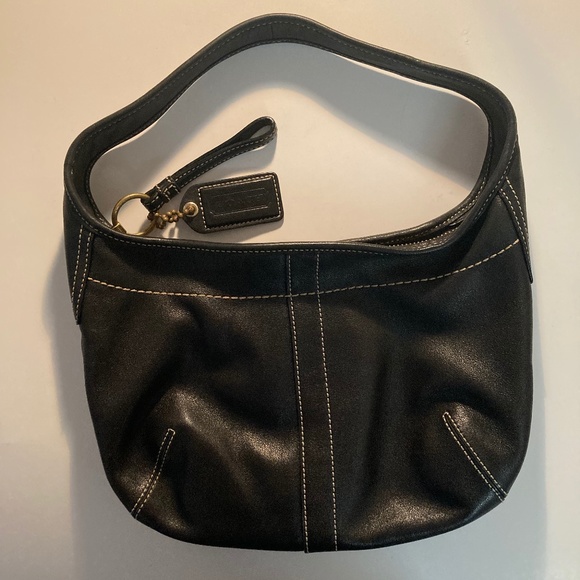Coach Handbags - Vintage Black Coach Small Leather Ergo HOBO Handbag Shoulder Bag